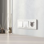 Рамка из поликарбоната на 3 поста Stream перламутровый W0032113