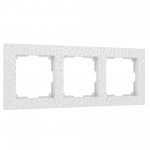 Рамка из поликарбоната на 3 поста Hammer белый W0032401