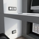 Рамка из поликарбоната на 3 поста Hammer черный W0032408