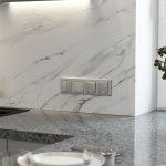 Рамка из поликарбоната на 4 поста Stark серебряный матовый W0041865