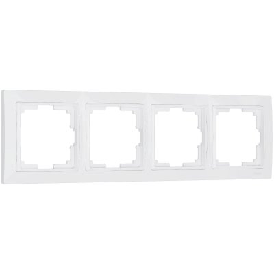 Рамка из поликарбоната на 4 поста Snabb Basic белый W0042001