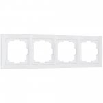 Рамка из поликарбоната на 4 поста Snabb Basic белый W0042001