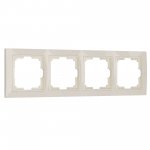 Рамка из поликарбоната на 4 поста Snabb Basic слоновая кость W0042003