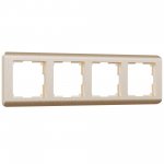 Рамка из поликарбоната на 4 поста Stream шампань W0042111