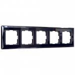 Рамка из стекла на 5 постов Diamant черный W0051208