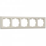 Рамка из пластика на 5 постов Stark слоновая кость W0051803