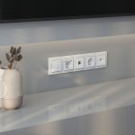 Рамка из поликарбоната на 5 постов Snabb Basic белый W0052001