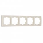 Рамка из поликарбоната на 5 постов Snabb Basic слоновая кость W0052003