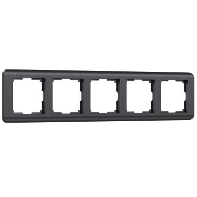 Рамка из поликарбоната на 5 постов Stream графит W0052104