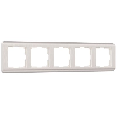 Рамка из поликарбоната на 5 постов Stream перламутровый W0052113