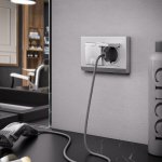 Рамка из пластика для двойной розетки Stark серебряный W0081806