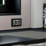 Рамка из поликарбоната для двойной розетки Stark черный W0081808