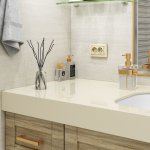 Рамка из поликарбоната для двойной розетки Snabb слоновая кость/золото W0081932