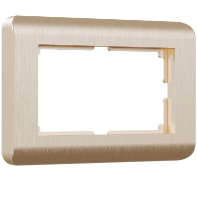 Рамка из поликарбоната для двойной розетки Stream шампань W0082111 Рамка из поликарбоната для двойной розетки Stream шампань W0082111