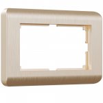 Рамка из поликарбоната для двойной розетки Stream шампань W0082111