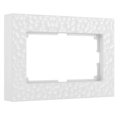 Рамка из поликарбоната для двойной розетки Hammer белый W0082401 Рамка из поликарбоната для двойной розетки Hammer белый W0082401