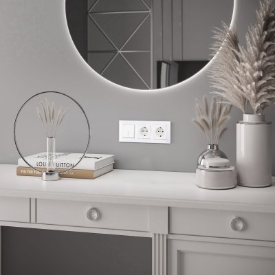 Выключатель одноклавишный с подсветкой (белый) W1110101 Выключатель одноклавишный с подсветкой (белый) W1110101