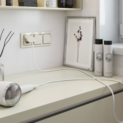 Выключатель одноклавишный с подсветкой (слоновая кость) W1110103 Выключатель одноклавишный с подсветкой (слоновая кость) W1110103