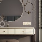 Выключатель одноклавишный с подсветкой (шампань рифленый) W1110110