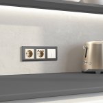 Выключатель одноклавишный с подсветкой (шампань) W1110111