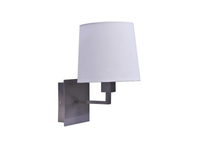 Donolux Бра, абажур бежевого цвета, шир 20 см, выс 35 см, вын 23 см, 1хЕ27 40W, цвет арматуры сатинированный никель