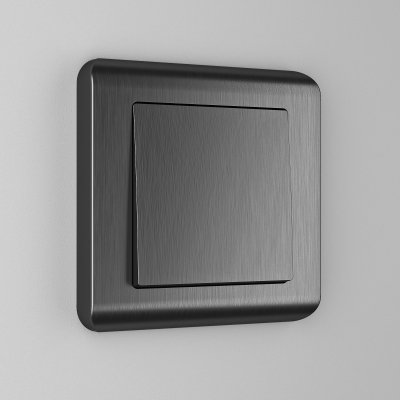 Выключатель одноклавишный проходной (графит рифленый) W1112004 Выключатель одноклавишный проходной (графит рифленый) W1112004