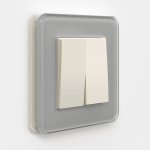 Выключатель двухклавишный проходной (айвори матовый) W1122062