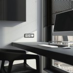 Выключатель двухклавишный проходной с подсветкой (белый) W1122101