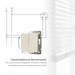 Выключатель двухклавишный с самовозвратом (слоновая кость) W1122403