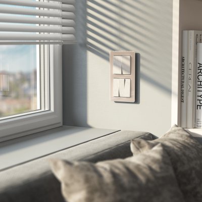 Набор клавиш для выключателя трехклавишного (перламутровый рифленый) W1139013 Набор клавиш для выключателя трехклавишного (перламутровый рифленый) W1139013