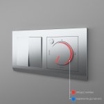 Терморегулятор электромеханический для теплого пола серебряный W1151106