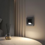 Поворотная встраиваемая LED подсветка Turn (черный матовый) W1154708