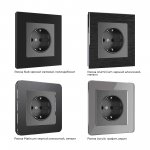 Розетка с заземлением (графит рифленый) W1171004