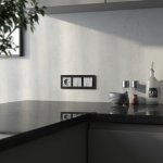 Розетка с заземлением (cеребряный рифленый) W1171009