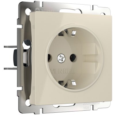 Розетка с заземлением, безвинтовой зажим (слоновая кость) W1171303 Розетка с заземлением, безвинтовой зажим (слоновая кость) W1171303