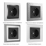 Розетка с заземлением, безвинтовой зажим (черный матовый) W1171308