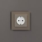 Розетка с подсветкой W (айвори матовый) W1171462