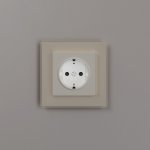 Розетка с подсветкой W (айвори матовый) W1171462