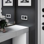 Розетка с заземлением, шторками и USBх2 (черный матовый) W1171508