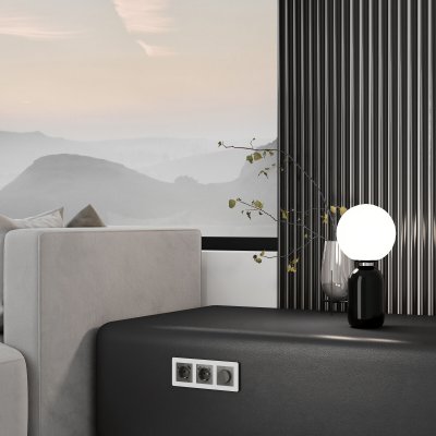 Накладка для розетки USB (графит акрил) W1179544 Накладка для розетки USB (графит акрил) W1179544