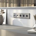 Накладка для розетки USB (серебряный матовый) W1179565