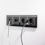 Телефонная розетка RJ-11 (черный матовый) W1182008