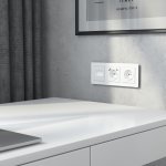 Накладка для двойной розетки Еthernet RJ-45 белый акрил W1191141