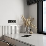 Накладка для двойной розетки Еthernet RJ-45 (графит акрил) W1191144