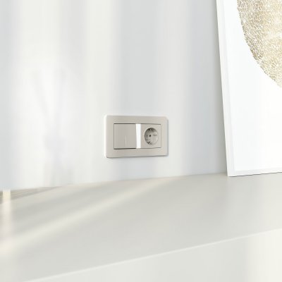 Выключатель одноклавишный с подсветкой (дымчатый) W1210104 Выключатель одноклавишный с подсветкой (дымчатый) W1210104