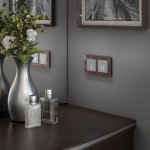 Сенсорный выключатель одноклавишный с подсветкой 1000 Вт серебряный W4510006