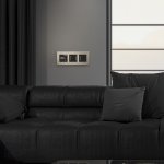 Сенсорный выключатель двухклавишный с подсветкой (черный) W4522008