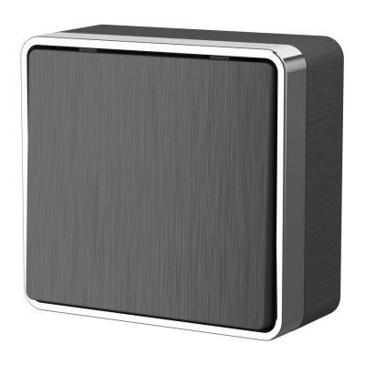 Выключатель одноклавишный Gallant графит рифленый W5010004 Выключатель одноклавишный Gallant графит рифленый W5010004