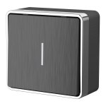 Выключатель одноклавишный с подсветкой Gallant графит рифленый W5010104