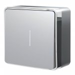 Выключатель одноклавишный с подсветкой Gallant серебряный W5010106